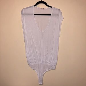 White free people bodysuit L